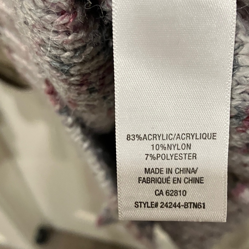 RICKI’S Cardigan Buttons GREY PINK MIX XL - Picture 6 of 6